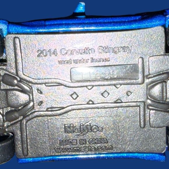 2014 Corvette Stingray Maisto Blue Fresh Metal Speed & Sport Diecast Car - Picture 6 of 7